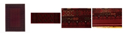 Portland Textiles Adriatic Boukara Red 5'3" x 7'7" Area Rug